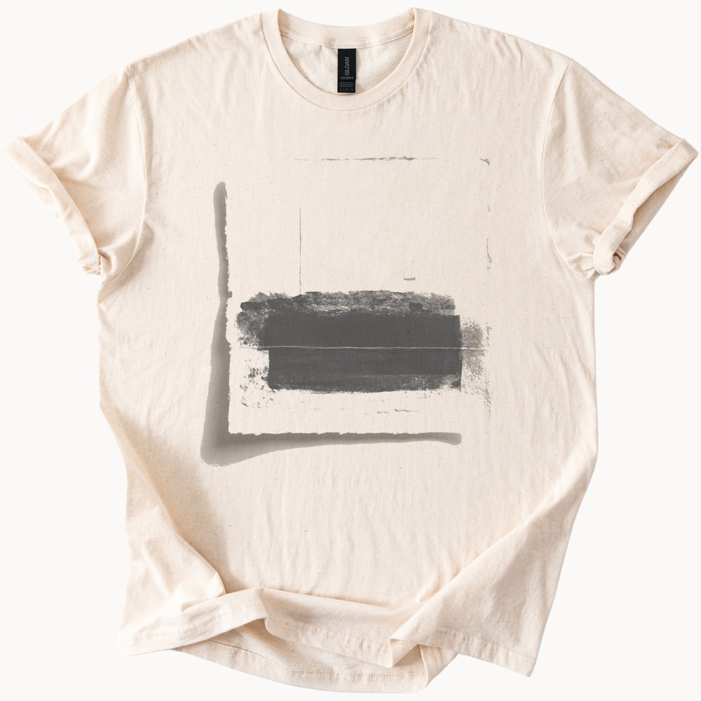 Distressed Abstract Graphic Tee Minimalist Art Design